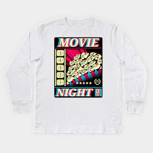 Movie Night Kids Long Sleeve T-Shirt